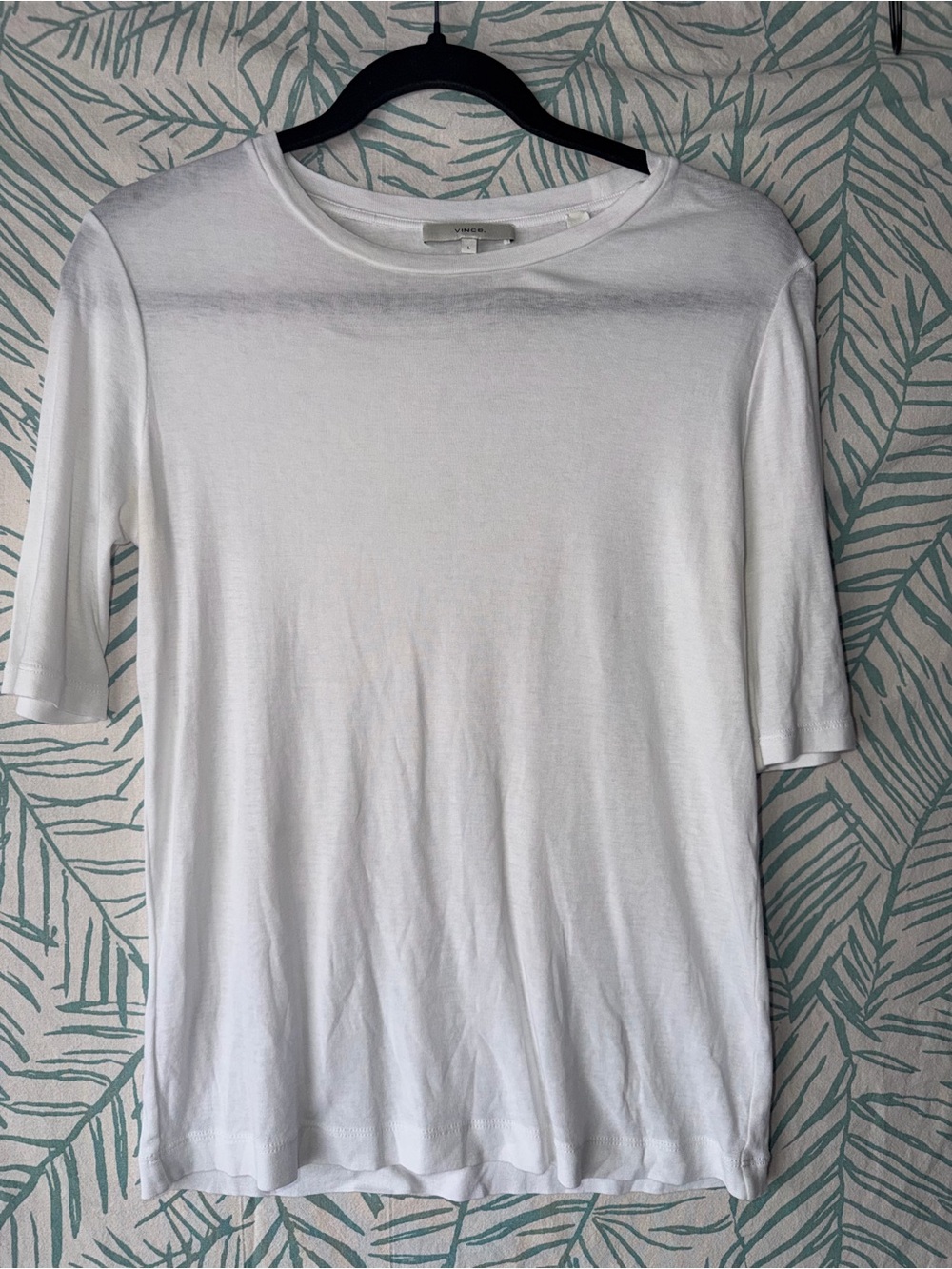 Vince Women’s White Crew Neck Short Sleeve Shirt